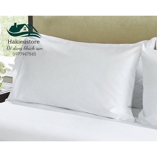 Vỏ gối áo Gối Cotton Trắng Trơn 40x60cm /50x70cm/ 35x105cm