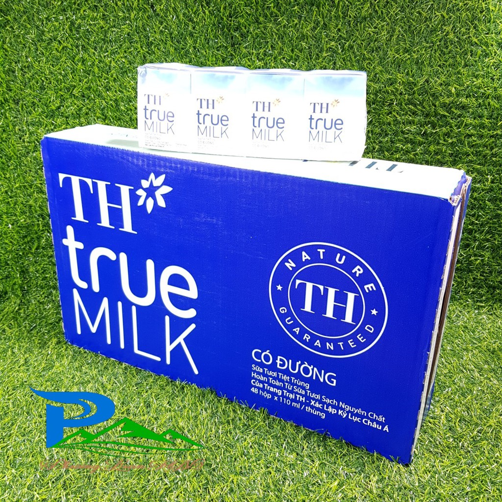 Sữa TH Truemilk 110ml có đường - thùng 48 hộp không KM