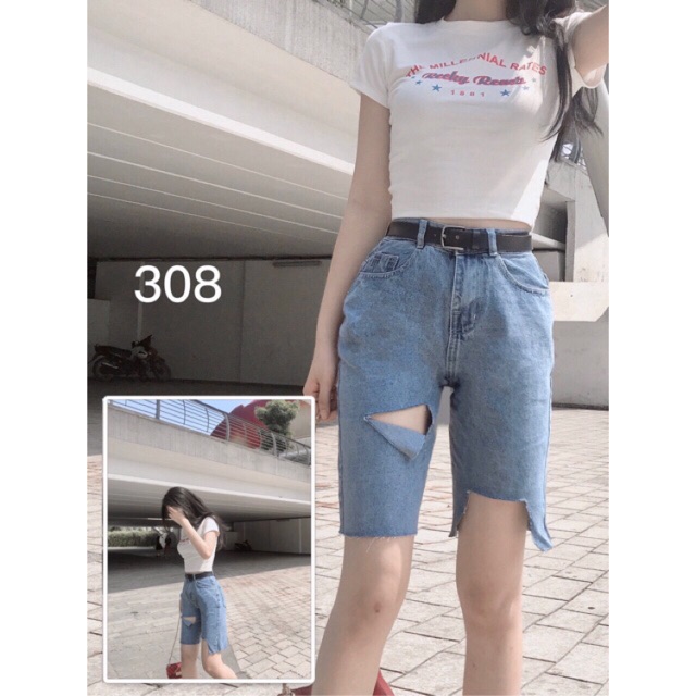 [Mã WASTUP5 giảm 10% tối đa 20K đơn 99K] Short Jean Ngố Rách PT 🔥