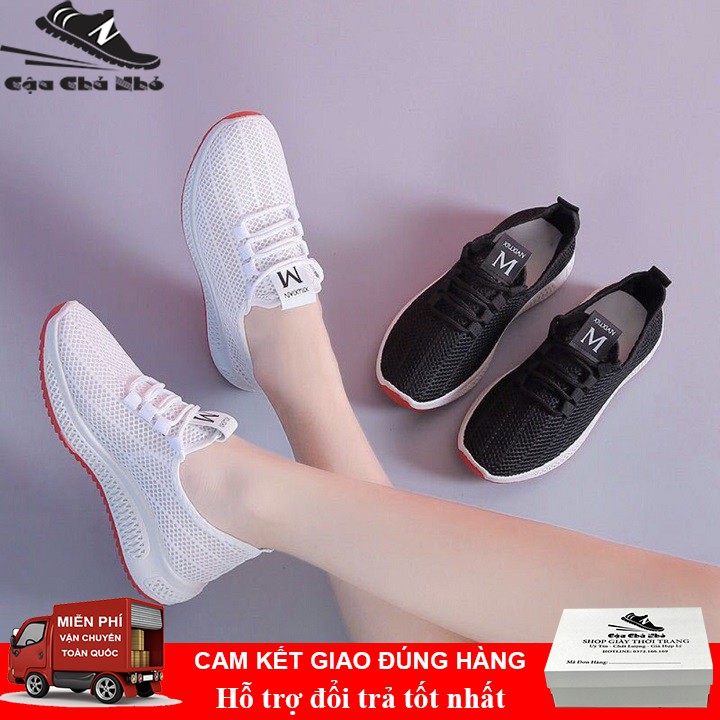 Giày Nữ Mẫu Mới Nhất - Giày Thể Thao Nữ Trắng Đen GTT-38N