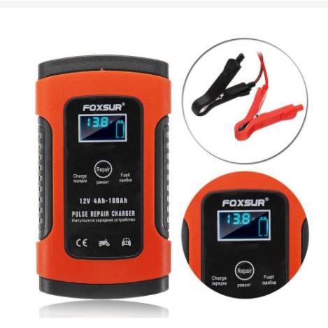 Bộ sạc acquy Foxsur chính hãng 12V/5A/4aH - 100aH