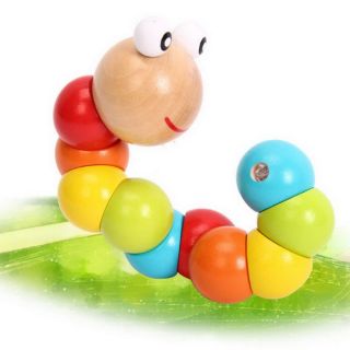 Con sâu gỗ đồ chơi gỗ an toàn cho bé