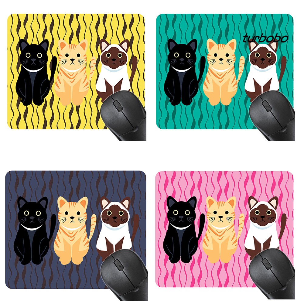 Tấm Lót Chuột Máy Tính Chống Trượt Hình Mèo Dễ Thương