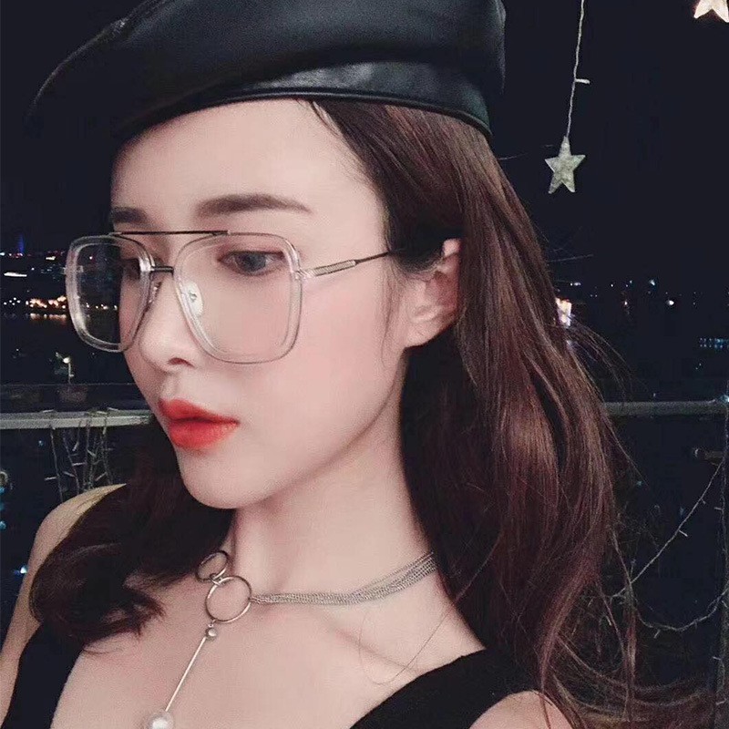 Gọng Vuông Trơn Chống Ánh Sáng Xanh Phong Cách Âu Mỹ Cổ Điển Dành Cho Nam Và Nữ