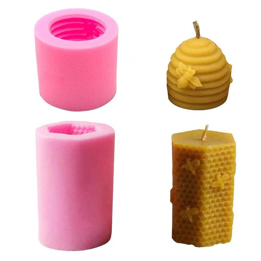 Khuôn Silicone Tạo Hình Làm Nến 3D DIY Để Bàn Trang Trí