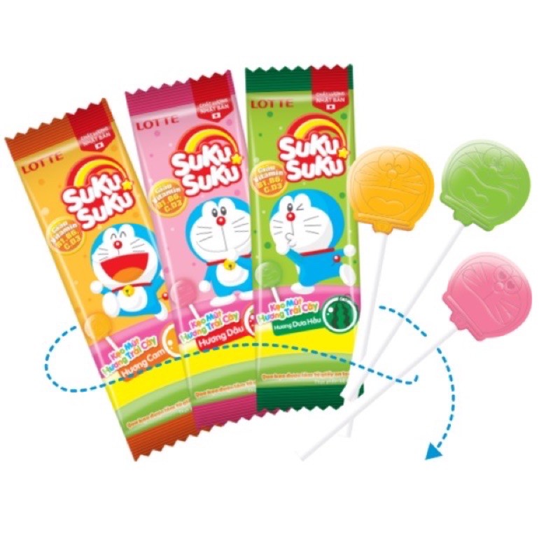 KẸO MÚT TRÁI CÂY DORAEMON SUKU SUKU LOTTE 72G/ KẸO MÚT DOREMON