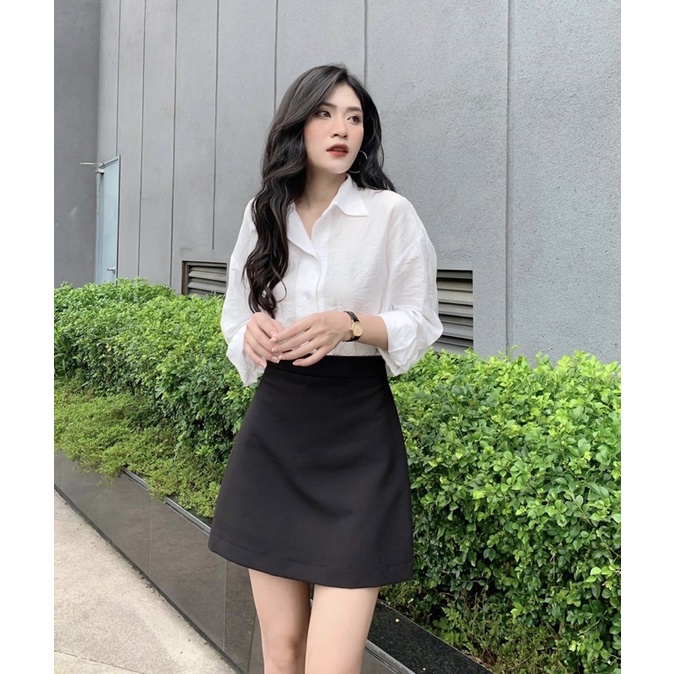 Chân váy chữ a màu đen