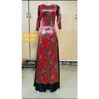 áo dài nhung kim sa trẻ
