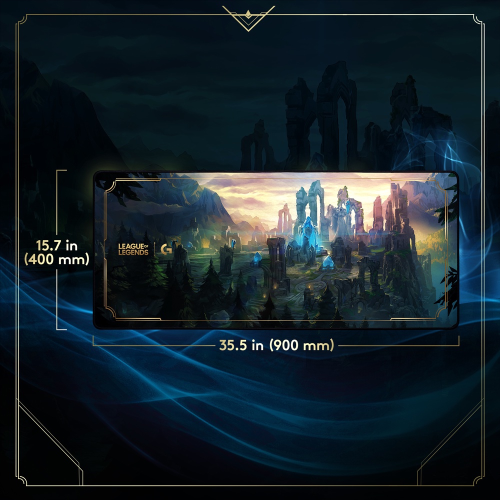 [Mã ELLOGIWL5 giảm 10% đơn 500K] Bàn di chuột cỡ lớn Logitech G840 XL LOL League of Legends - Đế cao su ổn định