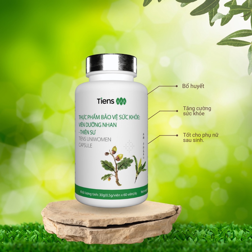 Viên dưỡng nhan Tiens Thiên Sư nữ hoàng thảo dược hộp 60 viên