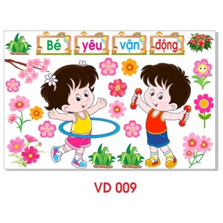 Decal mầm non-GÓC VẬN ĐỘNG VD-009