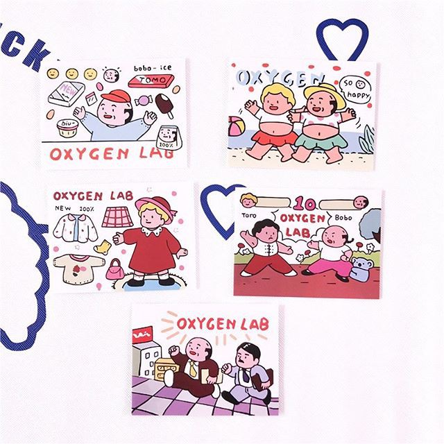 Set 5 Tấm Postcard Trang Trí Đáng Yêu