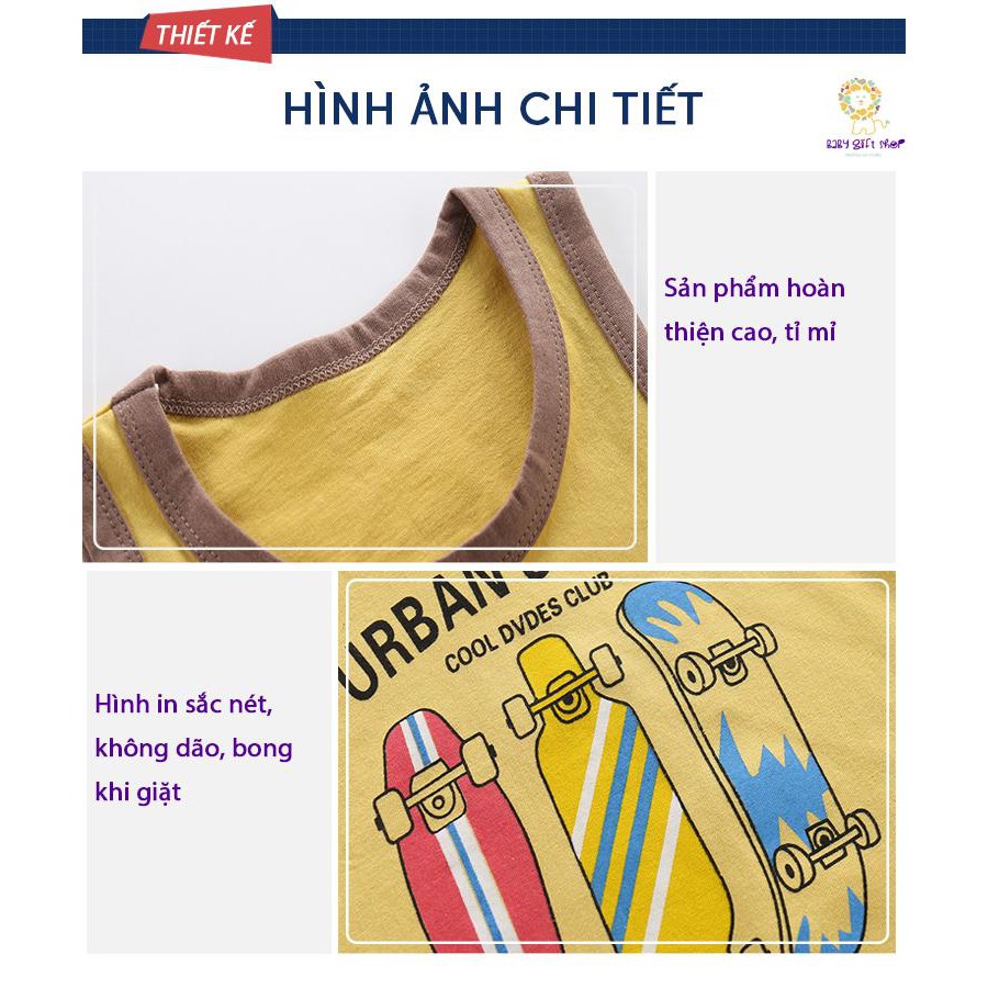 Link 2/2 - Bộ quần áo ba lỗ bé trai Xiaohaimei, chất cotton thoáng mát mùa hè Quảng Châu túi zip mẫu 2021