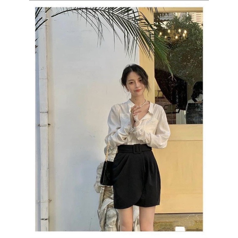 [Mã FAXANH55 giảm 10K đơn 50K] CVNU18 - CHÂN VÁY NỮ XẾP VẠT BẦU KÈM ĐAI | BigBuy360 - bigbuy360.vn