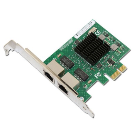 Card mạng Winyao E575T2, 2 port 1Gbps, PCI-E X1, chính hãng bh 1 năm.