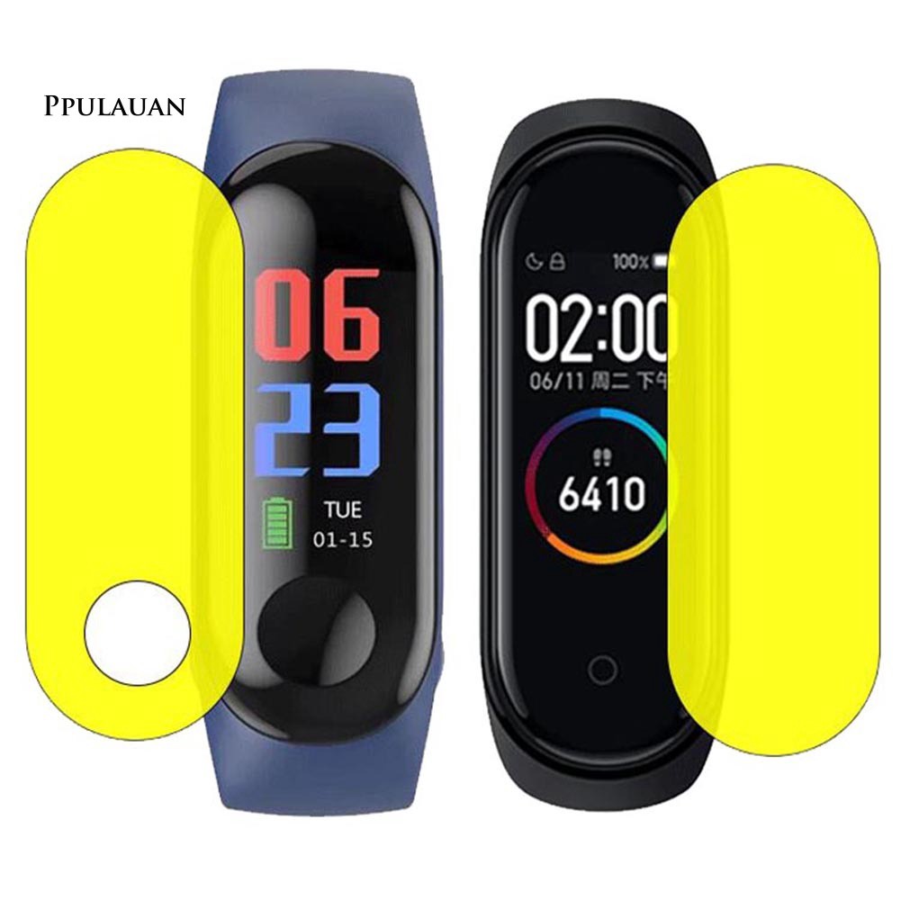 Bộ 3 màng TPU trong suốt bảo vệ màn hình chống trầy xước dành cho vòng tay Xiaomi Mi Band 3/4