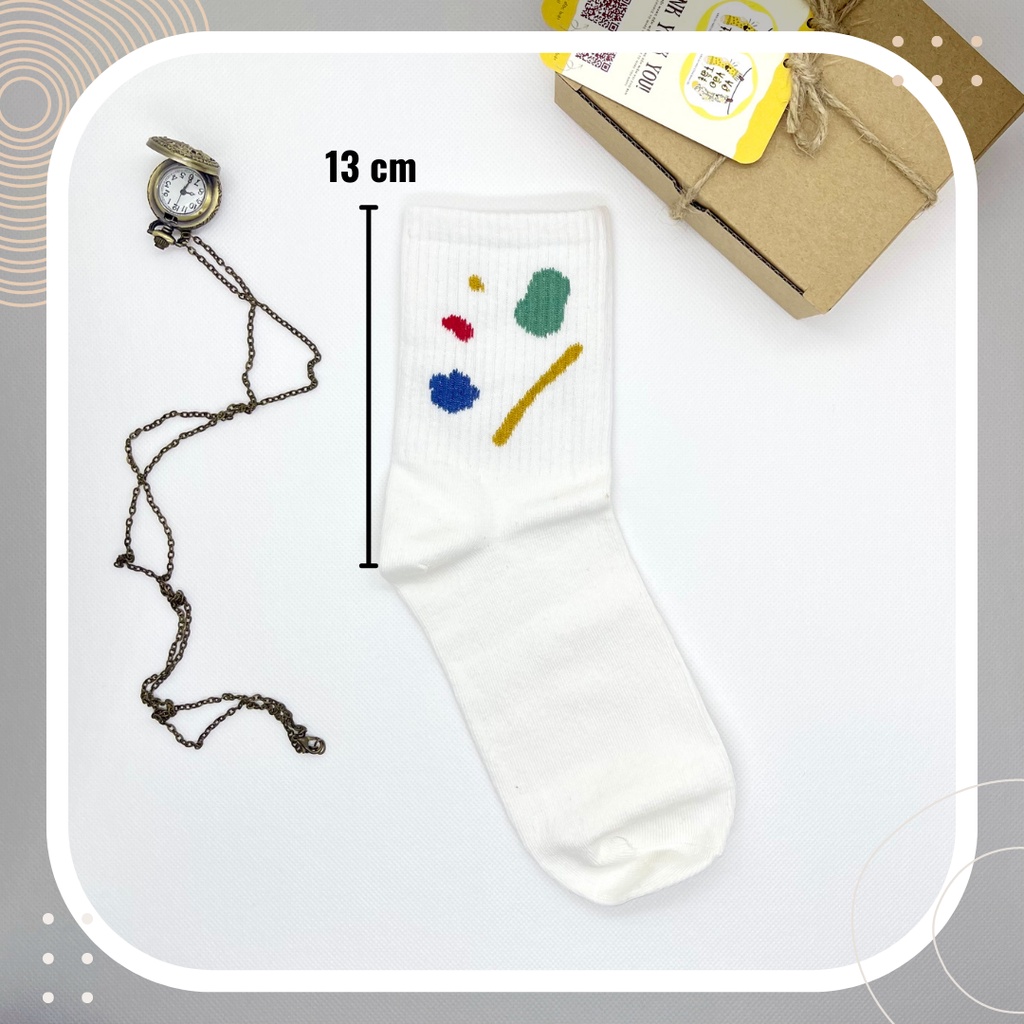 TẤT VỚ CỔ CAO TRUNG HỌA TIẾT VỆT MÀU SƠN ĐỘC ĐÁO