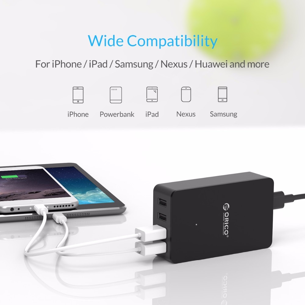 Đầu Hub Sạch Nhanh Orico Cse-4u 4 Cổng Usb 5v 2.4a 15w Cho Iphone Samsung Xiaomi Tiện Lợi Chất Lượng Cao