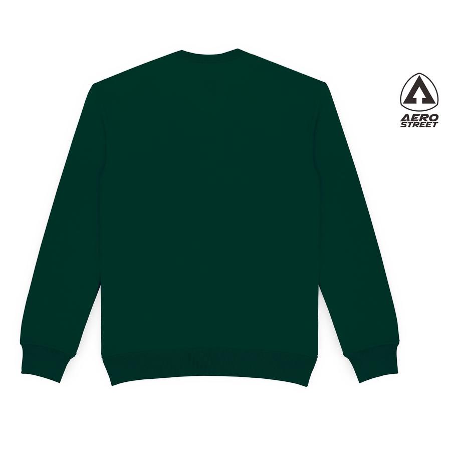 Wow. Aerostreet Áo Sweater Màu Xanh Lá Cây Cơ Bản