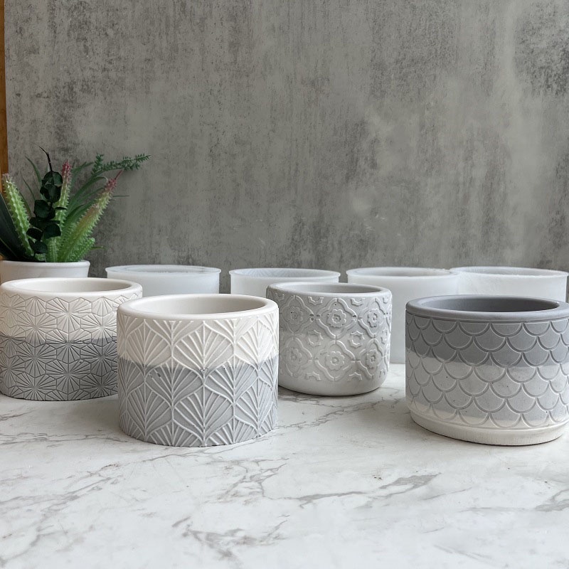 Khuôn silicone Hình Trụ Dùng Làm Chậu Hoa diy