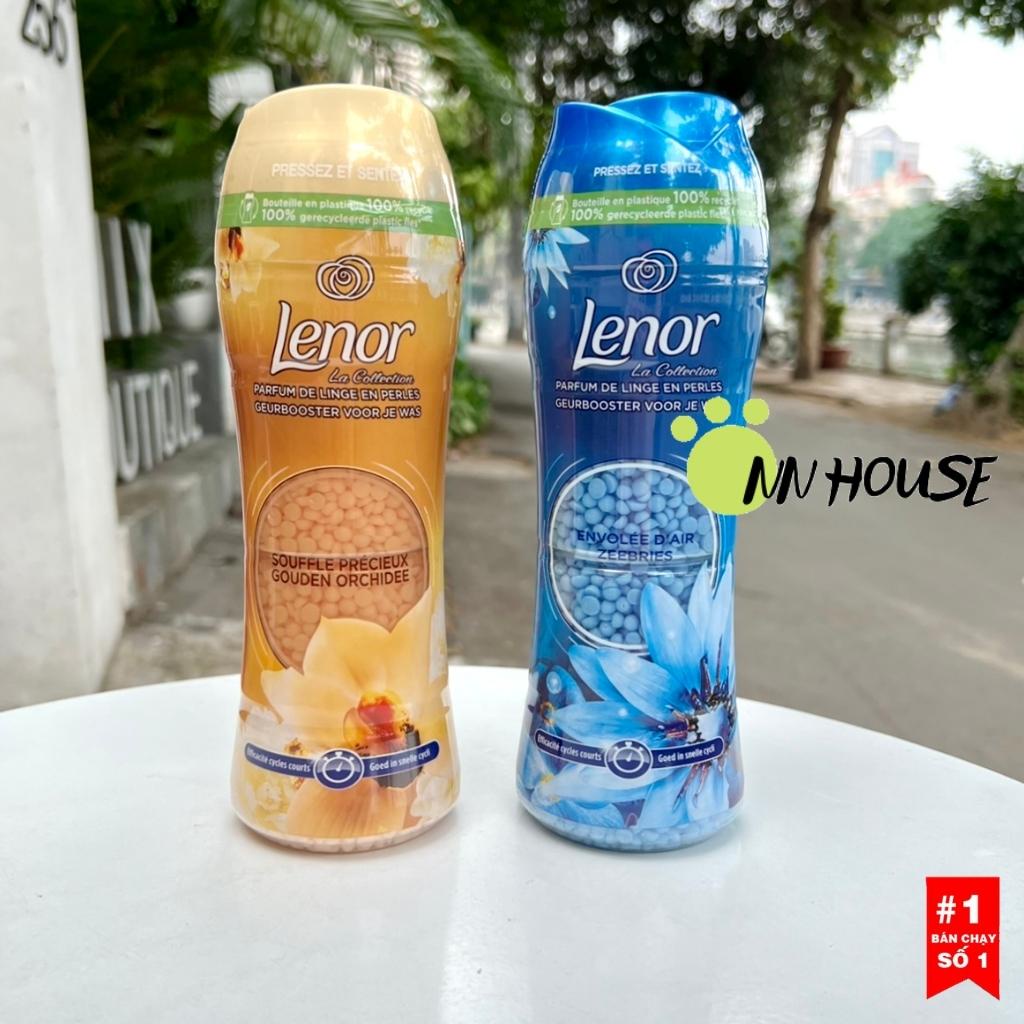 Viên xả vải khô Lenor Pháp 300gr hương nước hoa, kháng khuẩn, chống ẩm mốc quần áo, nước xả vải dạng hạt, viên giặt xả