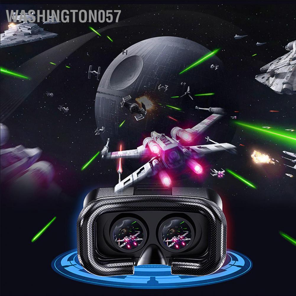 Washington057 VR Glasses 3D Virtual Reality Helmet with 3 Adjustable Shoulder Straps for Android and IOS (4.5‑6.0in Screen) Phone