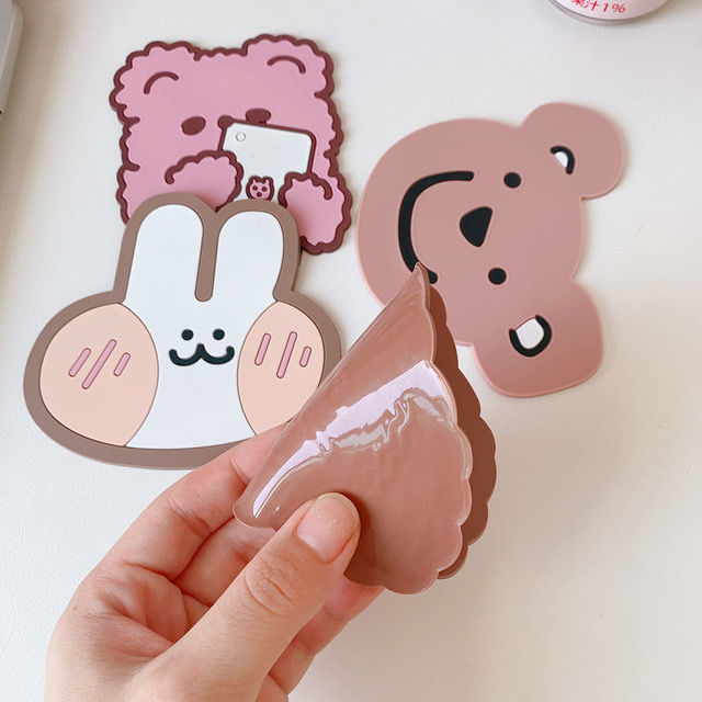 Tấm lót ly chống trượt hình họa hình dễ thương