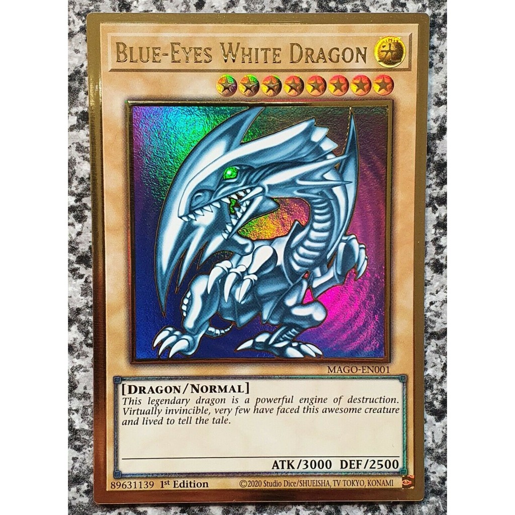 Bài Yugioh - Blue Eyes White Dragon MAGO CT13 LCKC  Origin Blue Ripple # Rồng Trắng Mắ