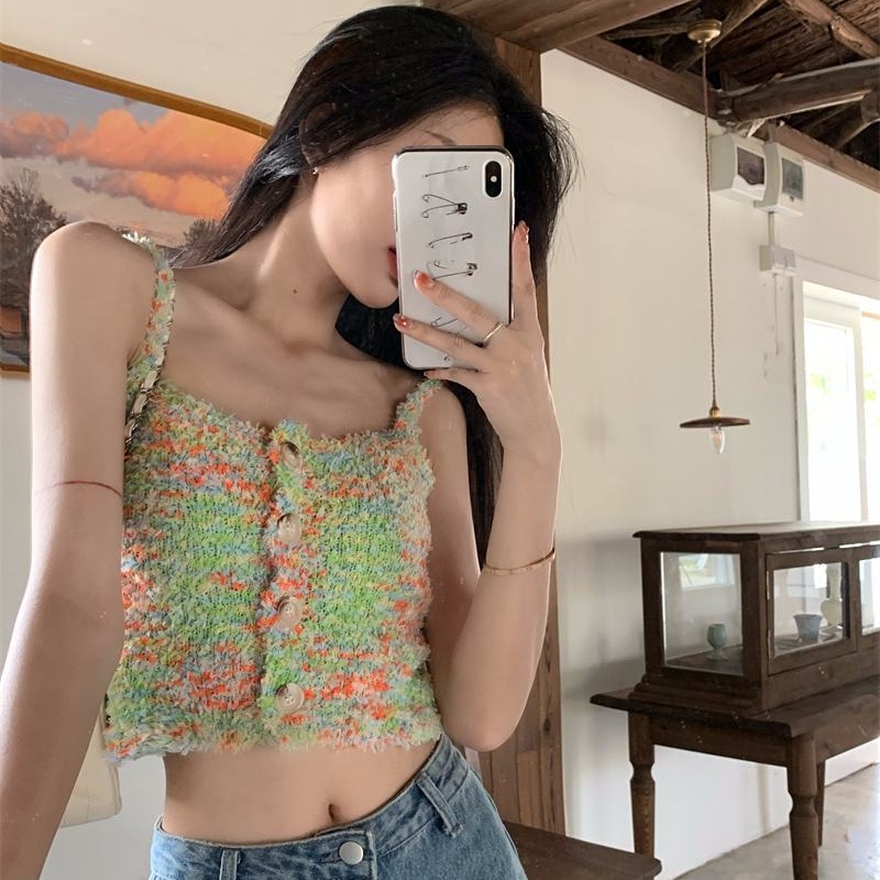 Áo hai dây PERTY phong cách Hàn Quốc gợi cảm thời trang mùa hè cho nữ
