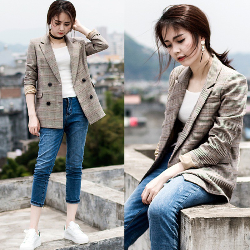 Áo khoác Blazer phối nút thời trang công sở cho phái nữ | BigBuy360 - bigbuy360.vn