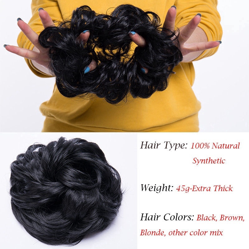 Búi tóc giả uốn xoăn thời trang cho nữ