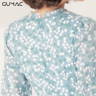 Đầm eo nhún cổ nơ GUMAC DA997