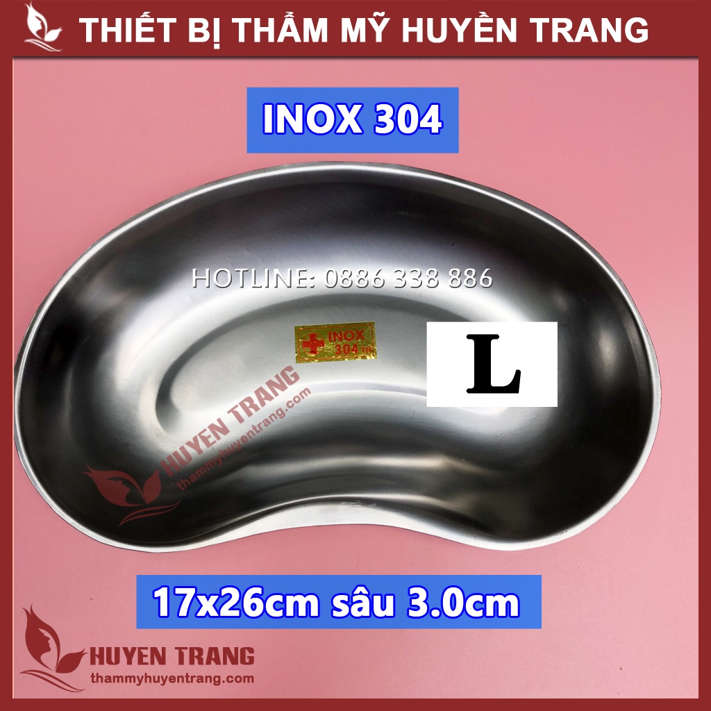 Khay Hạt Đậu Inox 304 Đáy Sâu Trong Bộ Khay Hộp Inox Dụng Cụ Y Tế, Dụng Cụ Spa Thẩm Mỹ Huyền Trang