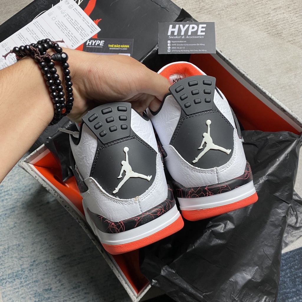 Giày Jordan 4 Flight Nostaglia (Giày sneaker, bóng rổ JD4 Trắng đỏ đen) - Best quality | Hype Sneaker