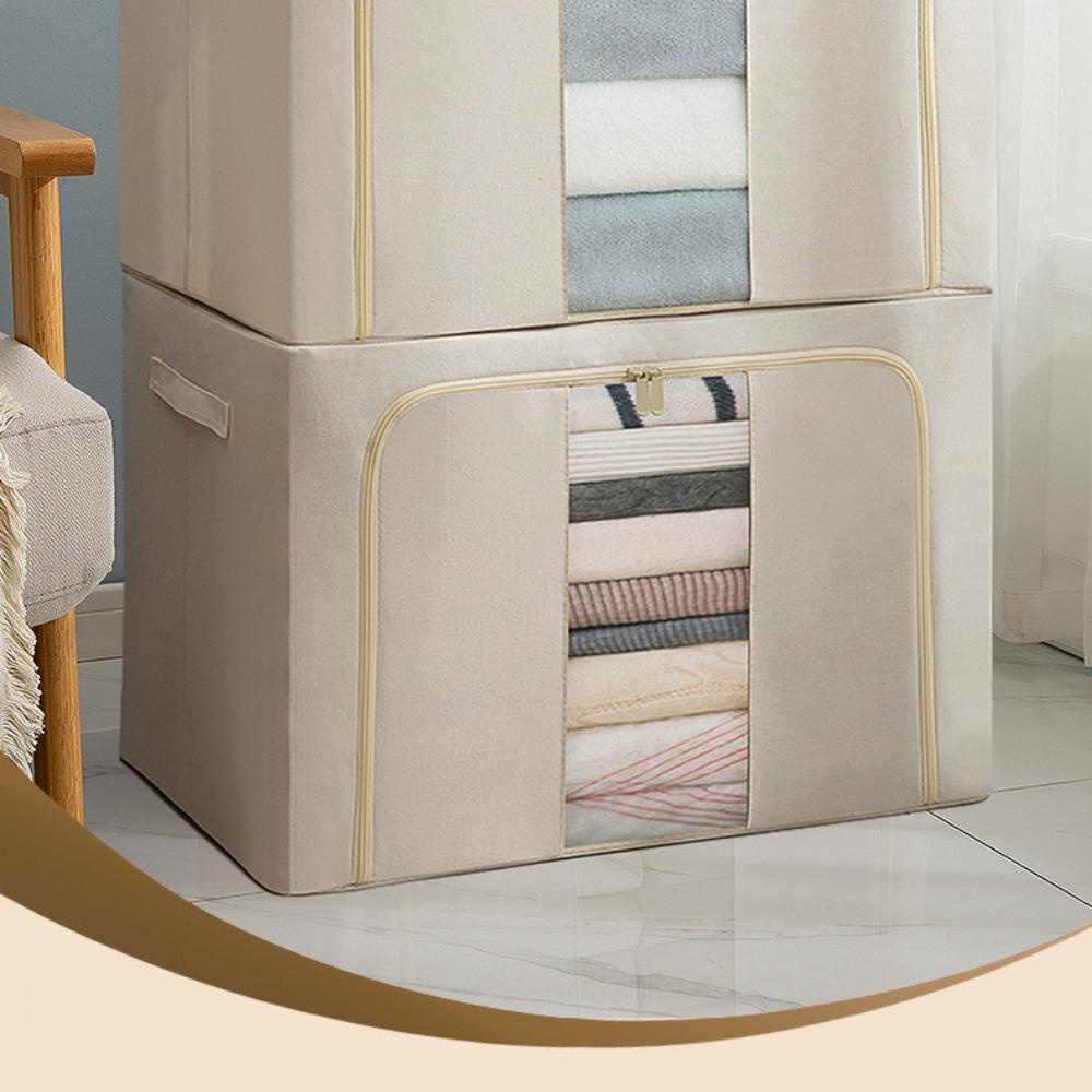 JUNE Hộp Đựng Quần Áo / Chăn Bằng Vải Lanh Cotton