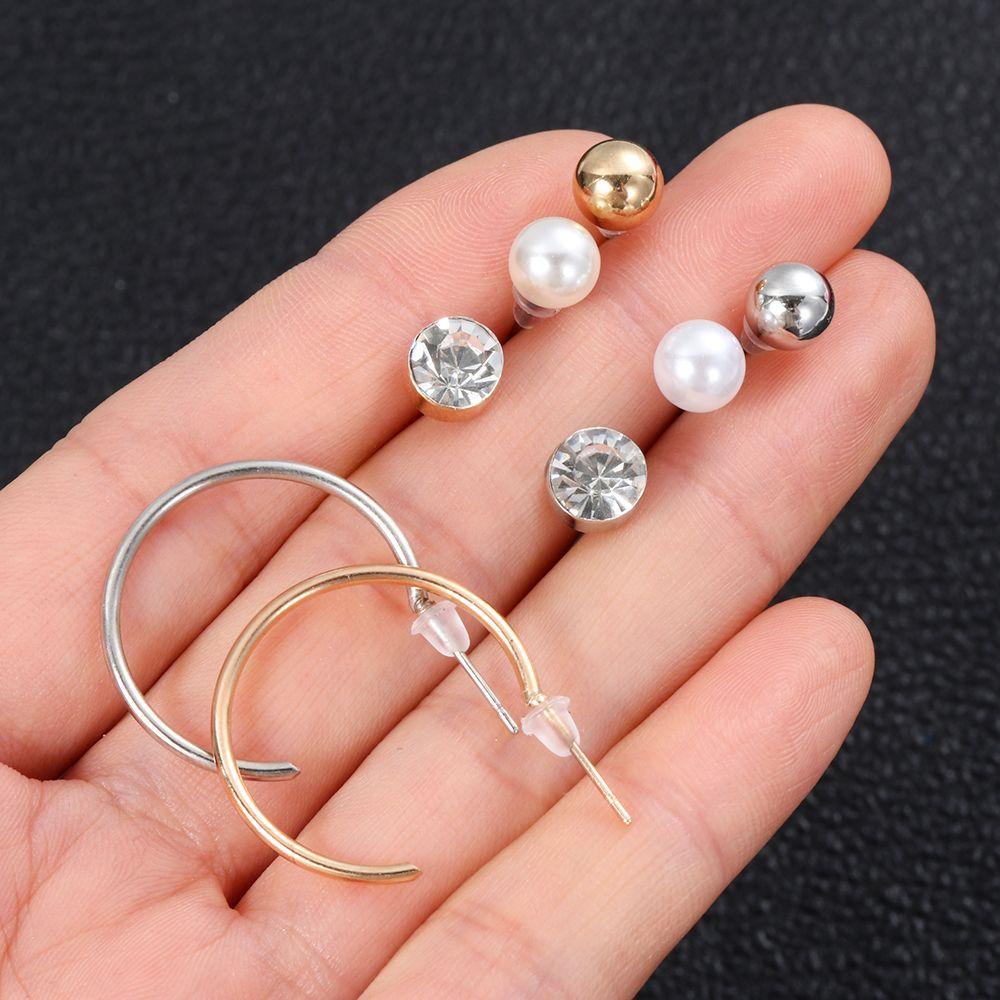 Bộ Khuyên Tai Dạng Vòng Tròn Tối Giản Cho Nữ