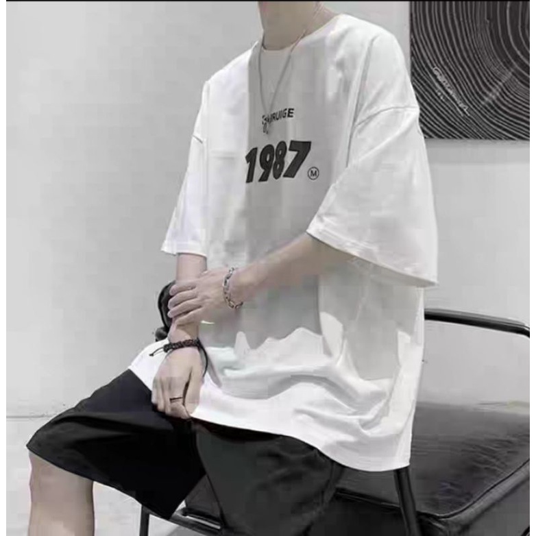 Áo thun tay lỡ nam nữ, áo phông unisex from rộng chất cottong dày đẹp thấm hút mồ hôi in hình 87
