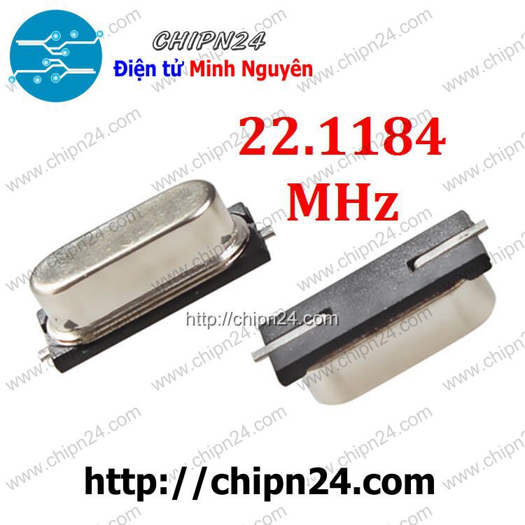 [3 CON] Thạch anh Dán 22.1184M 49SMD (22.1184MHz 22.1184)