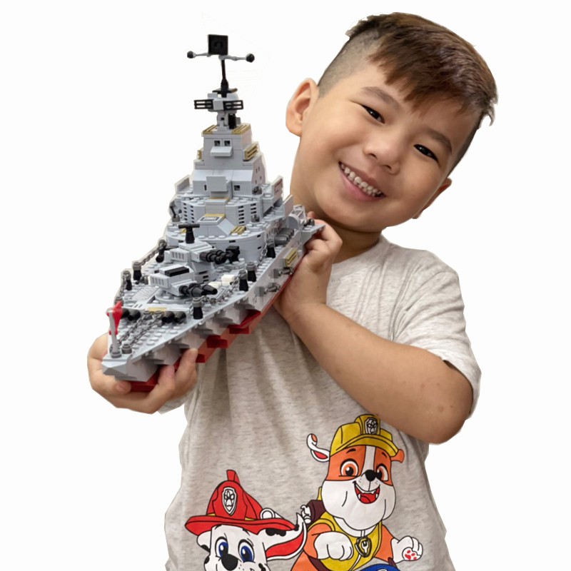 [Hàng Chính Hãng] Bộ Đồ Chơi Xếp Hình BATTLESHIP Lắp Ráp Kiểu LEGO Mô Hình Chiến Hạm, Tuần Dương Hạm Với 1000+ Mảnh Ghép