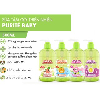 Sữa tắm gội 2 in 1 Purite Baby 500ml