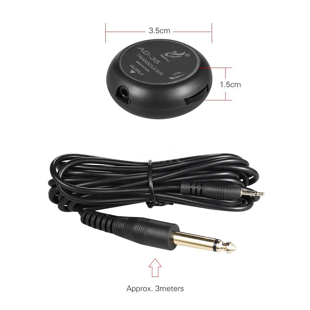Bộ chuyển đổi tiếp xúc micro Adeline AD-35 Mini Piezo với dây cáp đầu ra 6.35mm 3m cho đàn guitar thùng/violin/ukulele