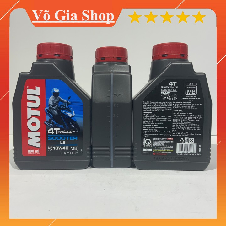 Nhớt MOTUL SCOOTER LE 10W40 800ml -  Nhớt xe tay ga cao cấp chính hãng