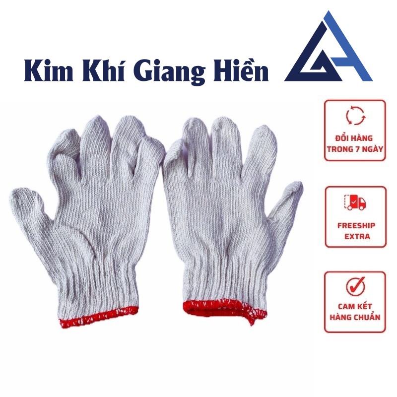 Găng tay bảo hộ kim khí Giang Hiền găng tay sợi trắng bảo hộ