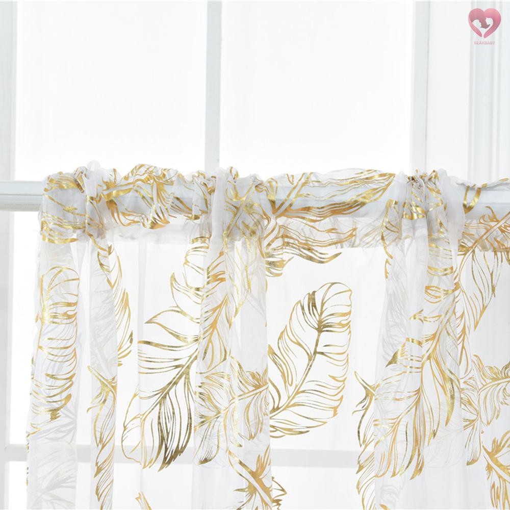 Rèm Cửa In Họa Tiết Lông Vũ 40 &quot;X79&quot;