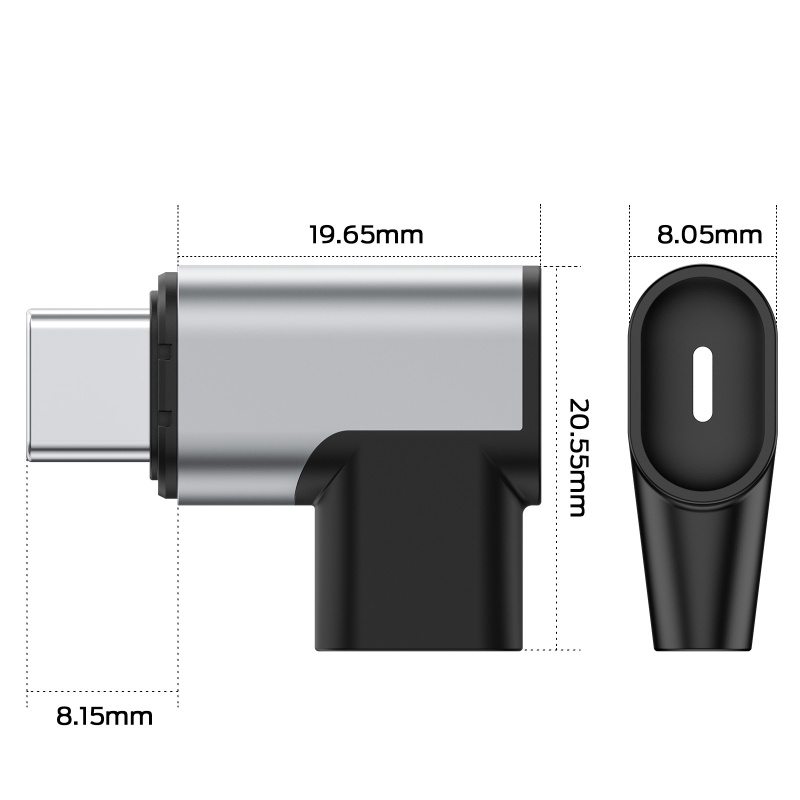 Giắc chuyển đổi từ tính HdoorLink Type-C 24-Pin USB 4K HD Data Sync 10Gbs USB C 3.1 PD 100W sạc nhanh cho MacBook Huawei