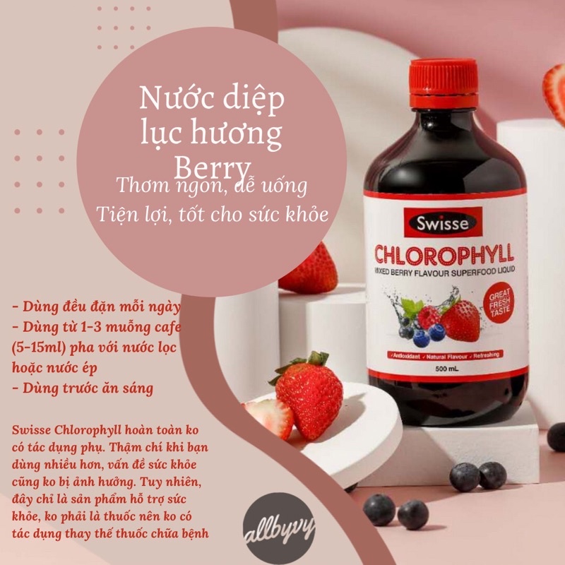 Allbyvy | Nước Uống Diệp Lục Swisse 500ml
