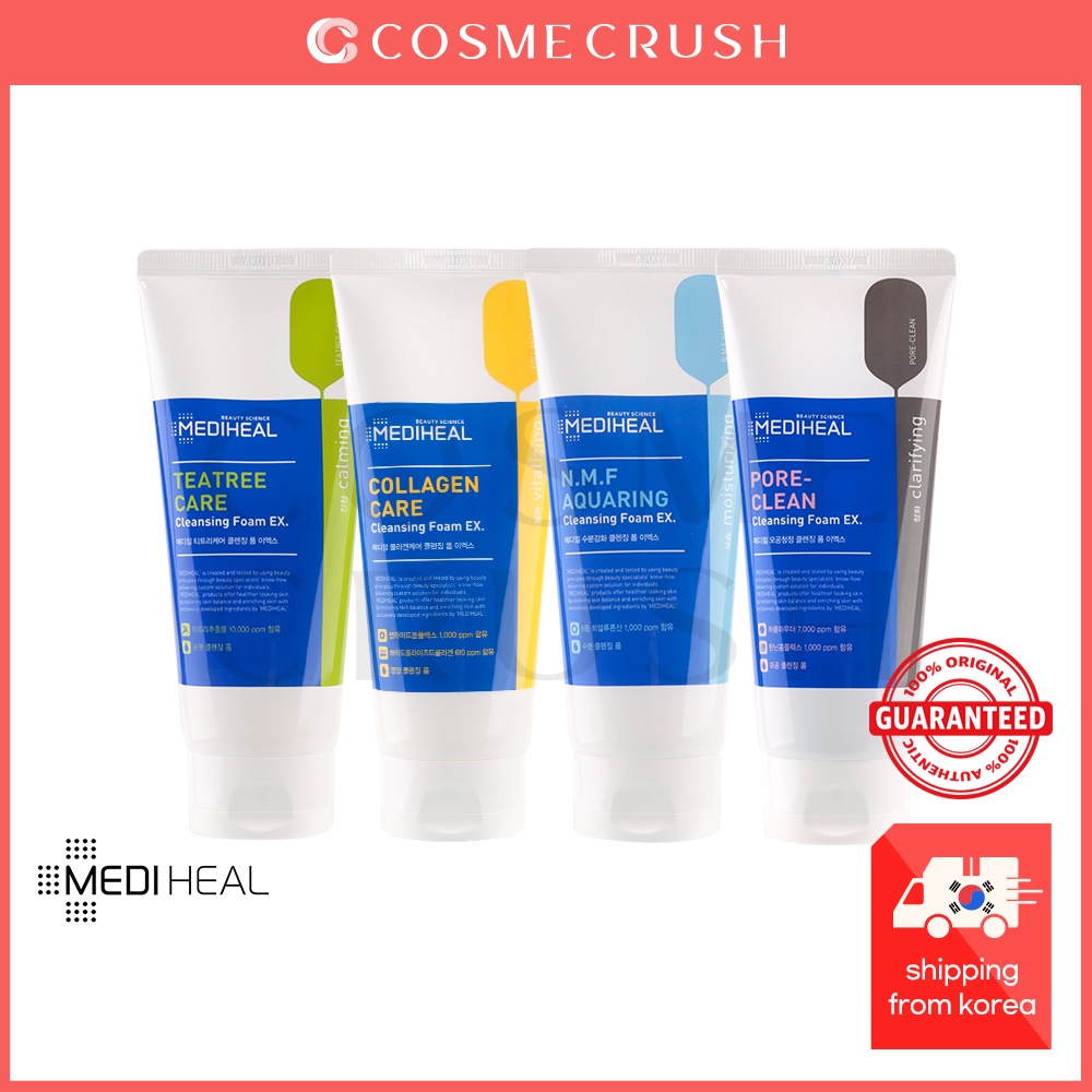 Sữa Rửa Mặt Mediheal 170ml Tràm Trà / Than Hoạt Tính / Collagen / Aquaring (4 loại)