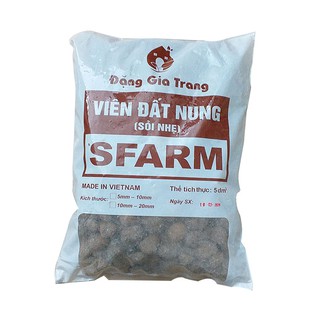 Viên đất nung sfarm kích thước 10-20mm - túi 5dm3