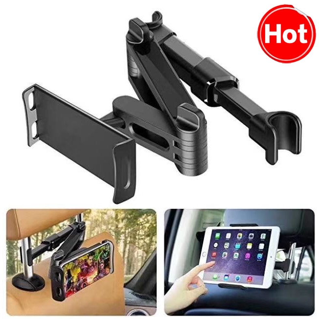Giá Đỡ Điện Thoại/Máy Tính Bảng 4-11 Inch Xoay 360 Độ Gắn Sau Ghế Ngồi Xe Hơi