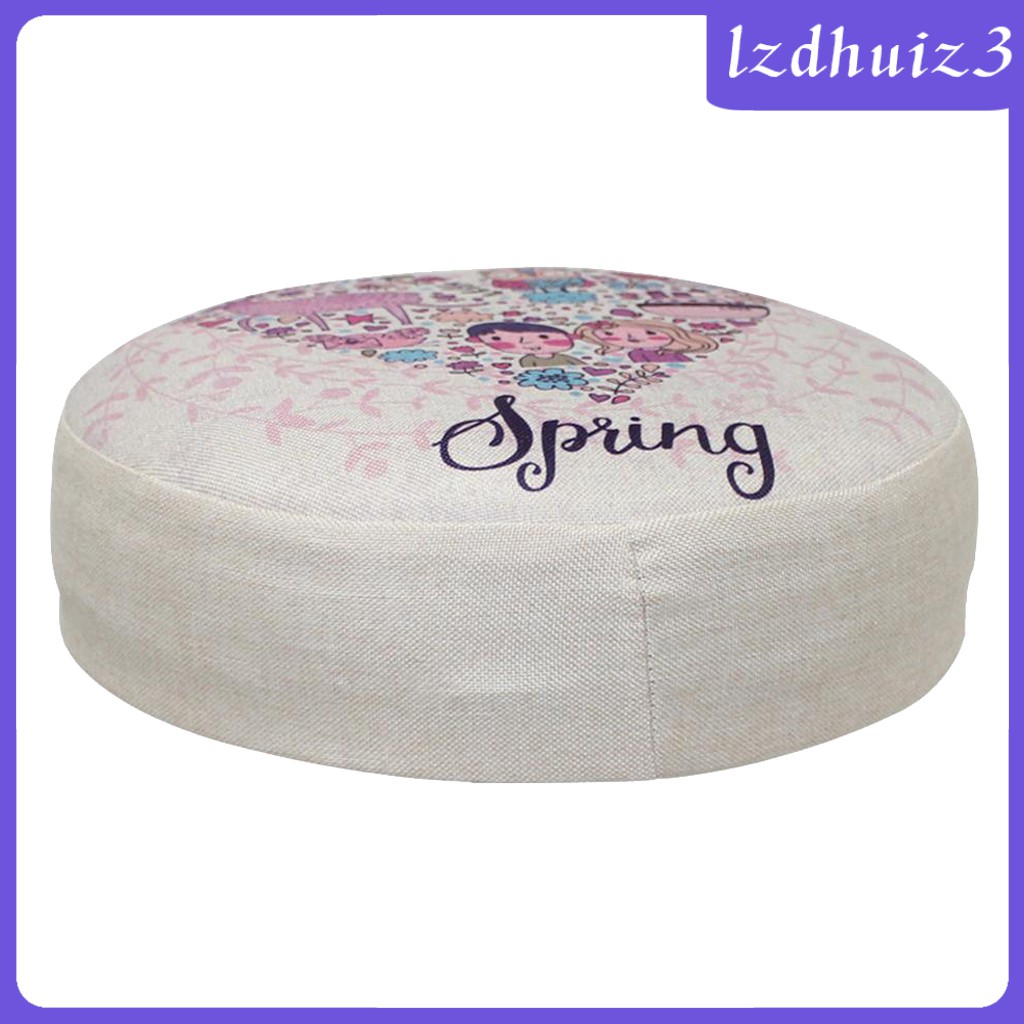 Vỏ bọc ghế đẩu quầy bar dạng tròn vải lanh chống trượt giặt sạch được trang trí nhà cửa
